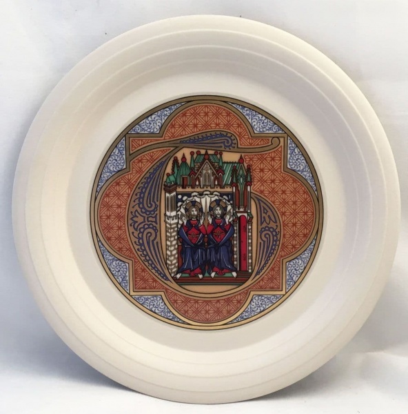 1984 Hornsea Pottery Christmas Plate. Letter ''T