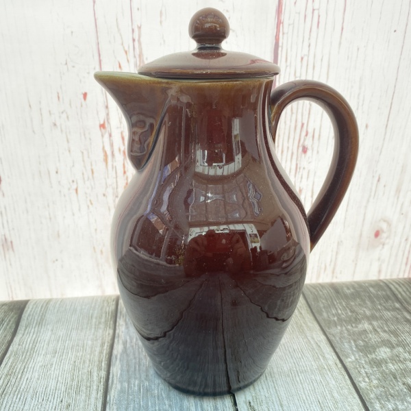 Denby Pottery Homestead Brown Coffee Pot, 2 Pints - Bourne c. 1924