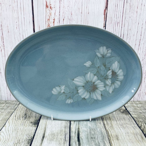 Denby Blue Dawn Oval Platter, 12.75''