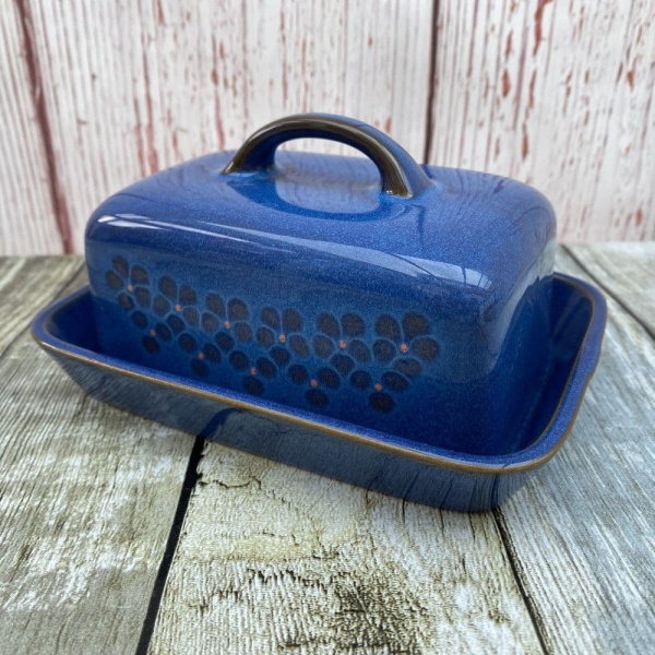 Denby Midnight Butter Dish With Handle