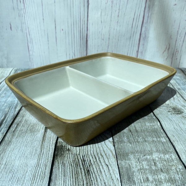 Denby Ode Rectangular Lidded Divided Vegetable Serving Dish (Missing Lid)