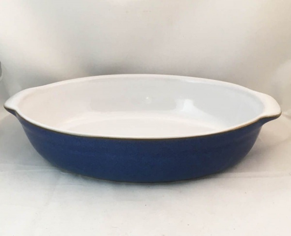 Denby Pottery Imperial Blue Large Oval Serving Dishes