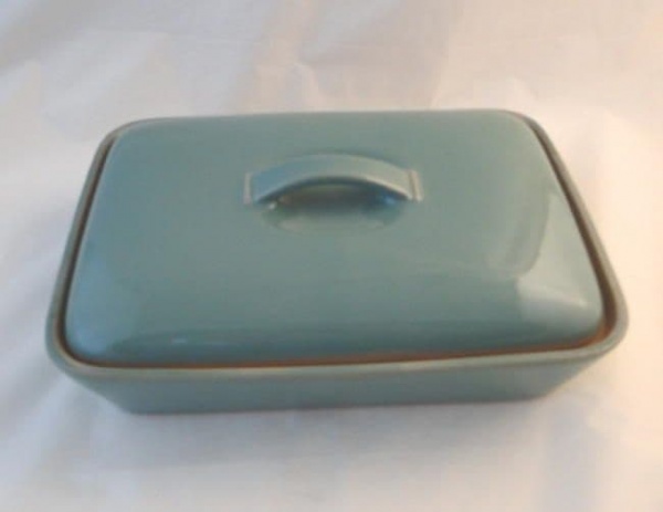 Denby Pottery Manor Green Large Lidded Rectangular Serving Dishes