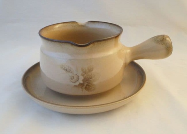 Denby Pottery Memories Gravy/Sauce Jugs and Under Saucers