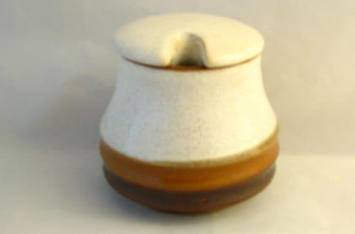 Denby Pottery Potters Wheel Lidded Mustard Pots