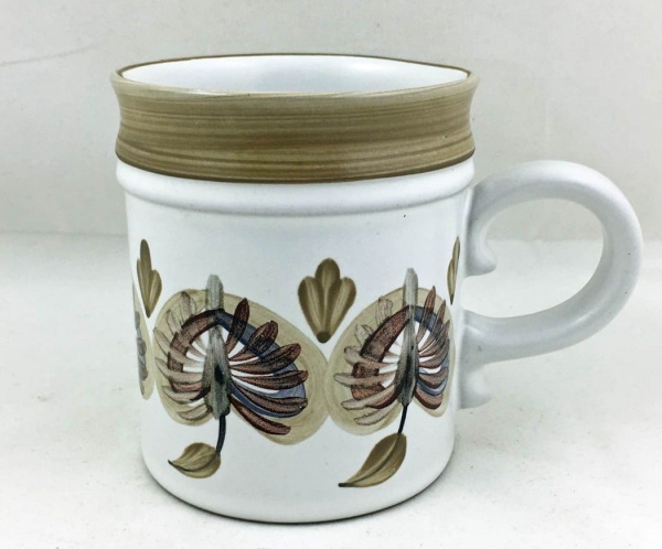 Denby Pottery Six of the Best Mug, Leaf Pattern
