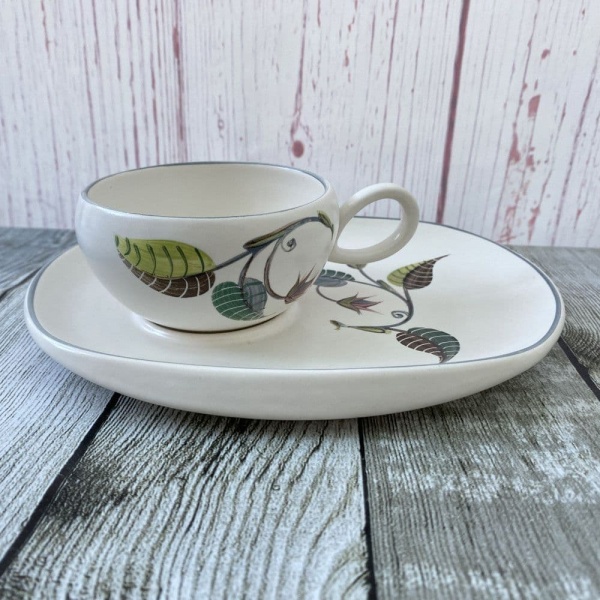 Denby Pottery Spring TV Tray/Saucer & Tea Cup Set