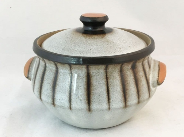 Denby Pottery Studio Lidded Soup Bowls