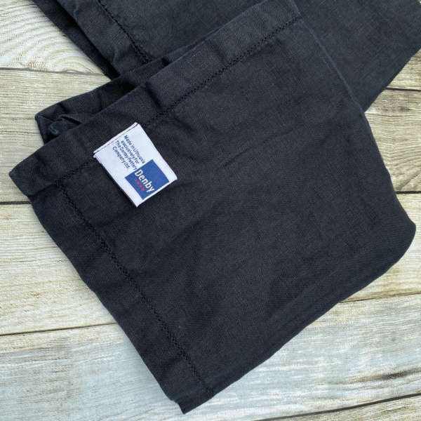 Denby Jet Black Linen Napkin