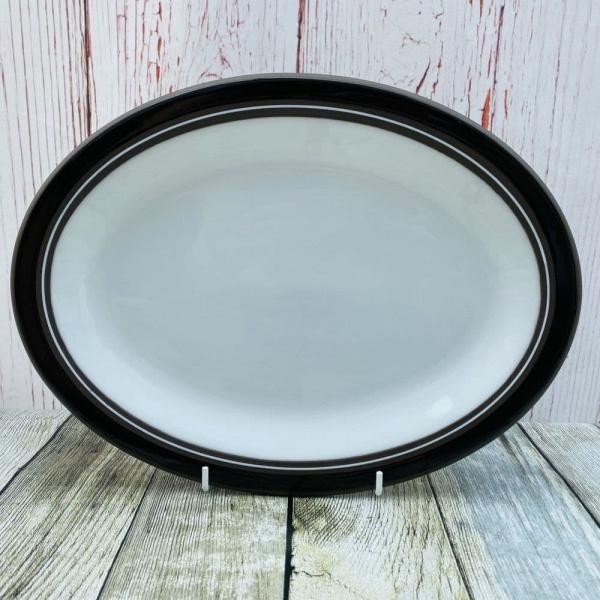 Hornsea Pottery Contrast Oval Steak/Dinner Plate, 12''