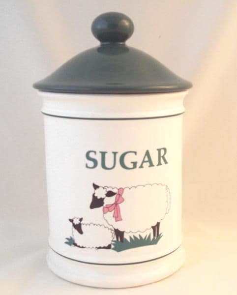 Hornsea Pottery Farmyard Sugar Storage Jars (Sheep)