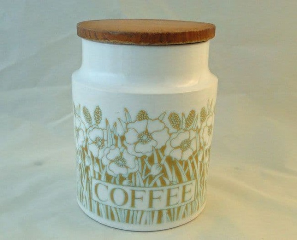 Hornsea Pottery Fleur (Green) Storage Jars Medium ''Coffee