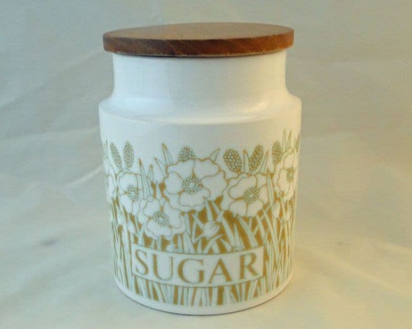Hornsea Pottery Fleur (Green) Storage Jars Medium ''Sugar