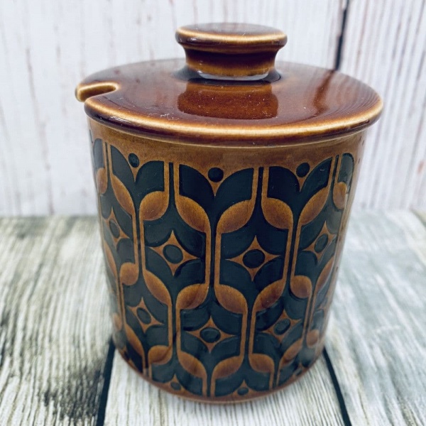 Hornsea Pottery Heirloom Autumn Brown Lidded Jam/Preserve Pot