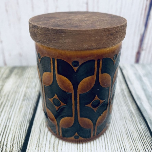 Hornsea Pottery Heirloom Autumn Brown Spice Jar, Plain