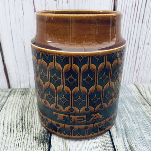 Hornsea Pottery Heirloom Autumn Brown Tea Storage Jar, Medium  (No Lid)