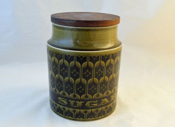 Hornsea Pottery Heirloom Lakeland Green Medium Sized Sugar Storage Jars