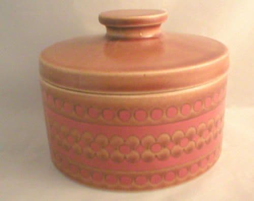 Hornsea Pottery Saffron Circular Lidded Butter Dishes
