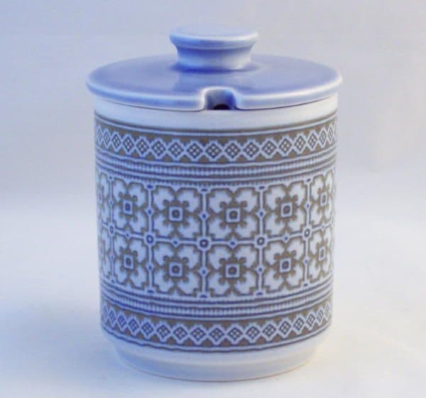 Hornsea Pottery Tapestry Lidded Jam Pots