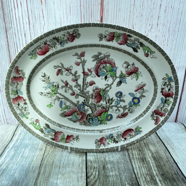 Johnson Bros Indian Tree Oval Plate/Platter, 12.25''