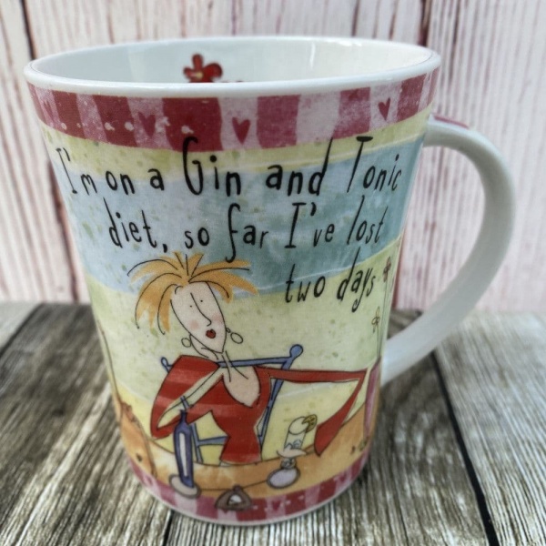 Johnson Brothers, Born to Shop Mug, ''I'm on a gin and tonic diet''