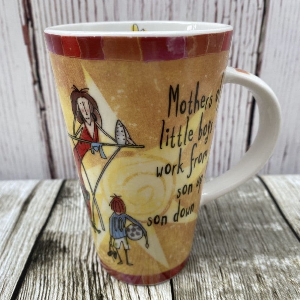 Johnson Brothers Born to Shop Tall Mug ''Mothers of little boys...''