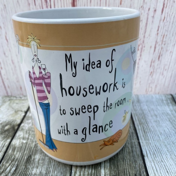 Johnson Brothers Born to Shop Utensil Jar ''My idea of housework...''