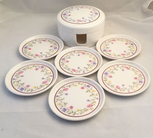 Johnson Brothers (Bros) Summer Chintz Melamine Coasters in Box