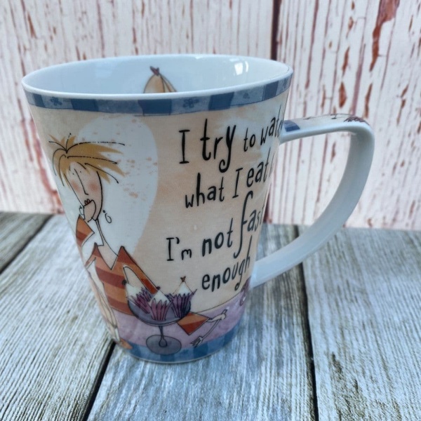 Johnson Brothers. Born to Shop Mug, ''I try to watch what I eat''