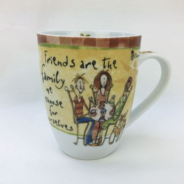 Johnson Brothers. Born to Shop Mugs, ''Friends are the family we choose''