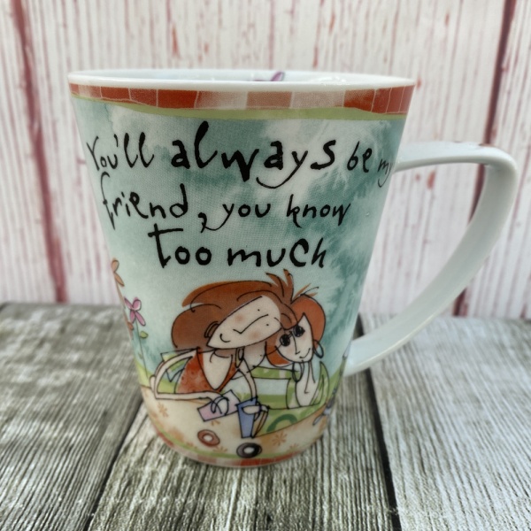 Johnson Brothers Born to Shop Mug ''You'll always be my friend...'' (Tapered)