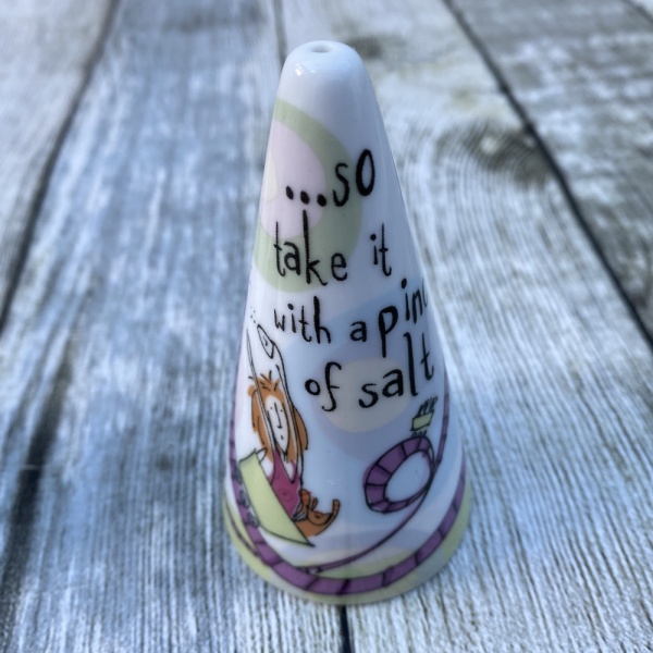 Johnson Brothers Born to Shop Salt Pot ''So take it with a pinch of salt''