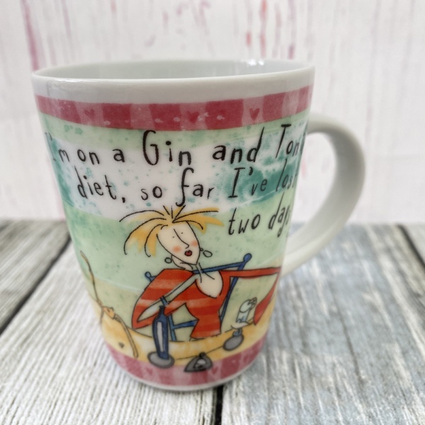 Johnson Brothers, Born to Shop Small Mug, ''I'm on a gin and tonic diet''