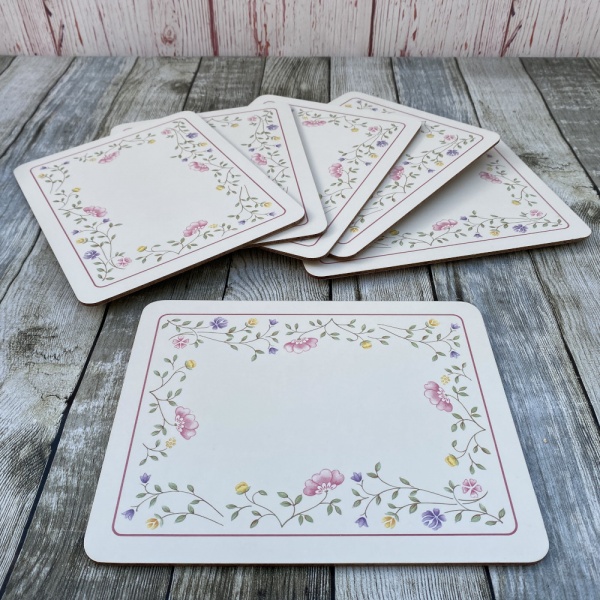 Johnson Brothers (Bros) Summer Chintz Boxed Set of 6 Oblong Cork Place Mats