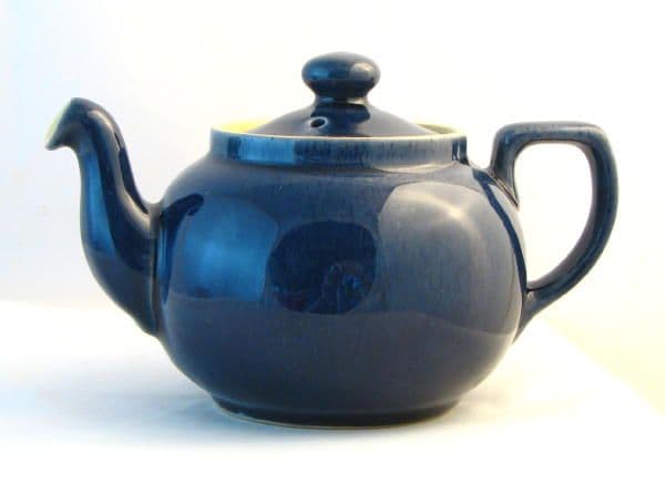 Dby Pottery Cottage Blue Tea Pots (One and a Quarter Pints)