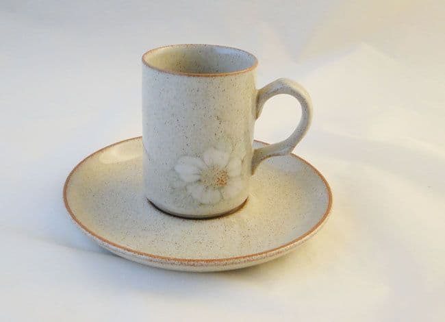 Dby Pottery Daybreak Demi Tasse Coffee Cans and Saucers