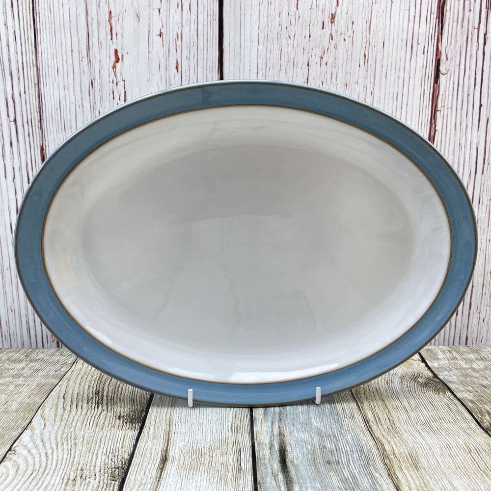 Denby Colonial Blue Oval Serving Platter