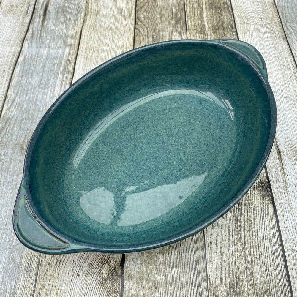 Denby ''Greenwich'' Oval Eared Serving Dish, 12.5'', Round Ears