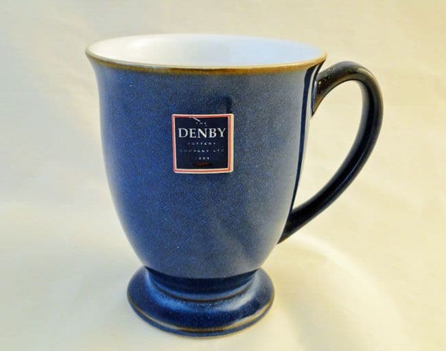 Denby Pottery Imperial Blue Footed Mugs