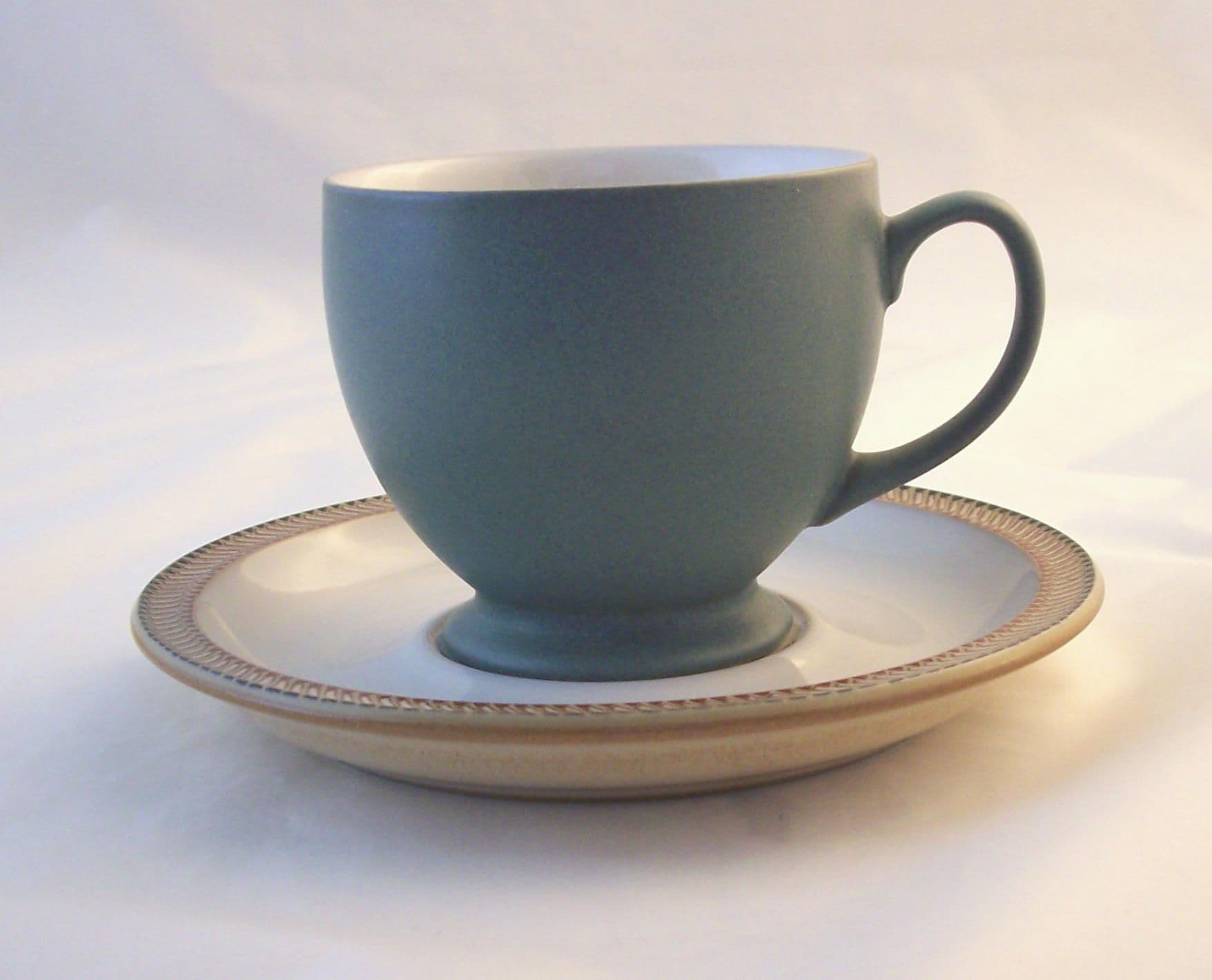 Denby Pottery Luxor Cups and Saucer Replacing discontinued china and tableware since 1992