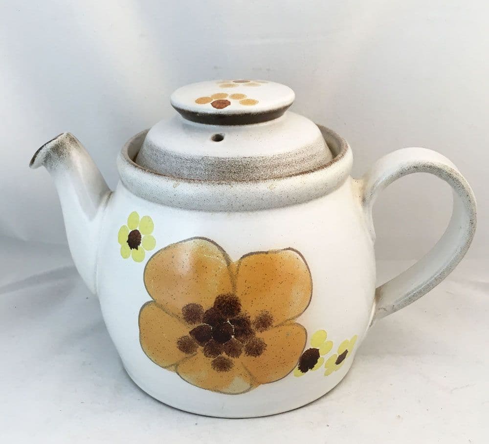 Denby Pottery Minstrel Teapots, Two Pints