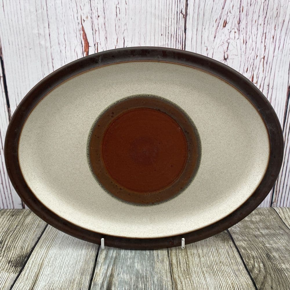 Denby Pottery Potters Wheel Oval Plate/Platter, 12''