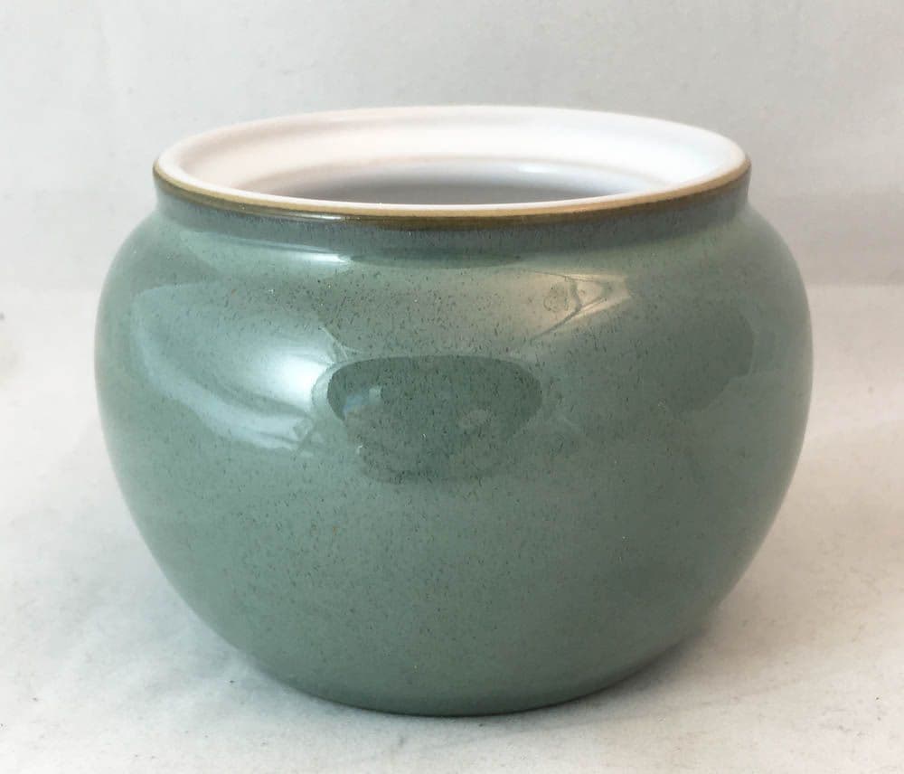Denby Pottery Regency Green Lidless Sugar Bowl