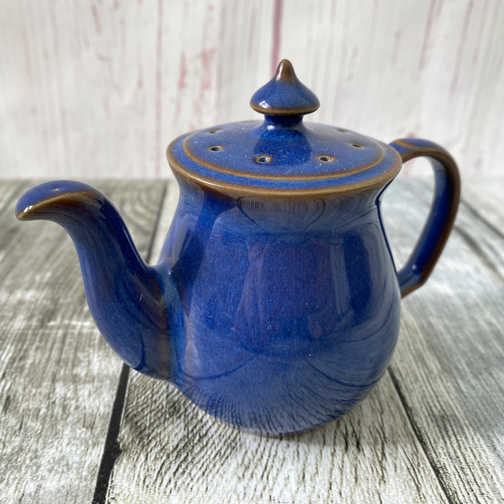 Denby Imperial Blue Pepper Pot - Teapot Shape