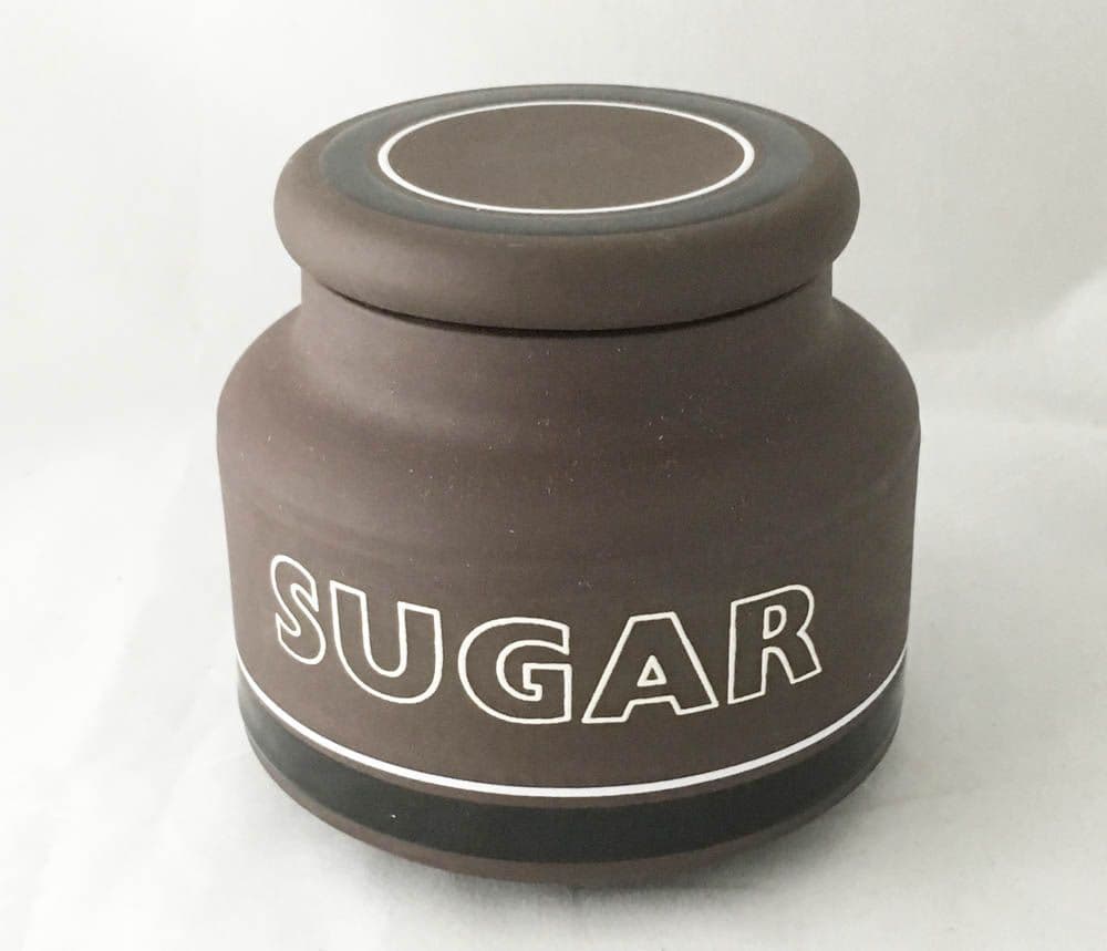 Hornsea Pottery Contrast Ceramic Lidded Sugar Storage Jars