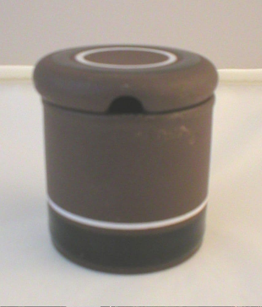 Hornsea Pottery Contrast Lidded Mustard Pots