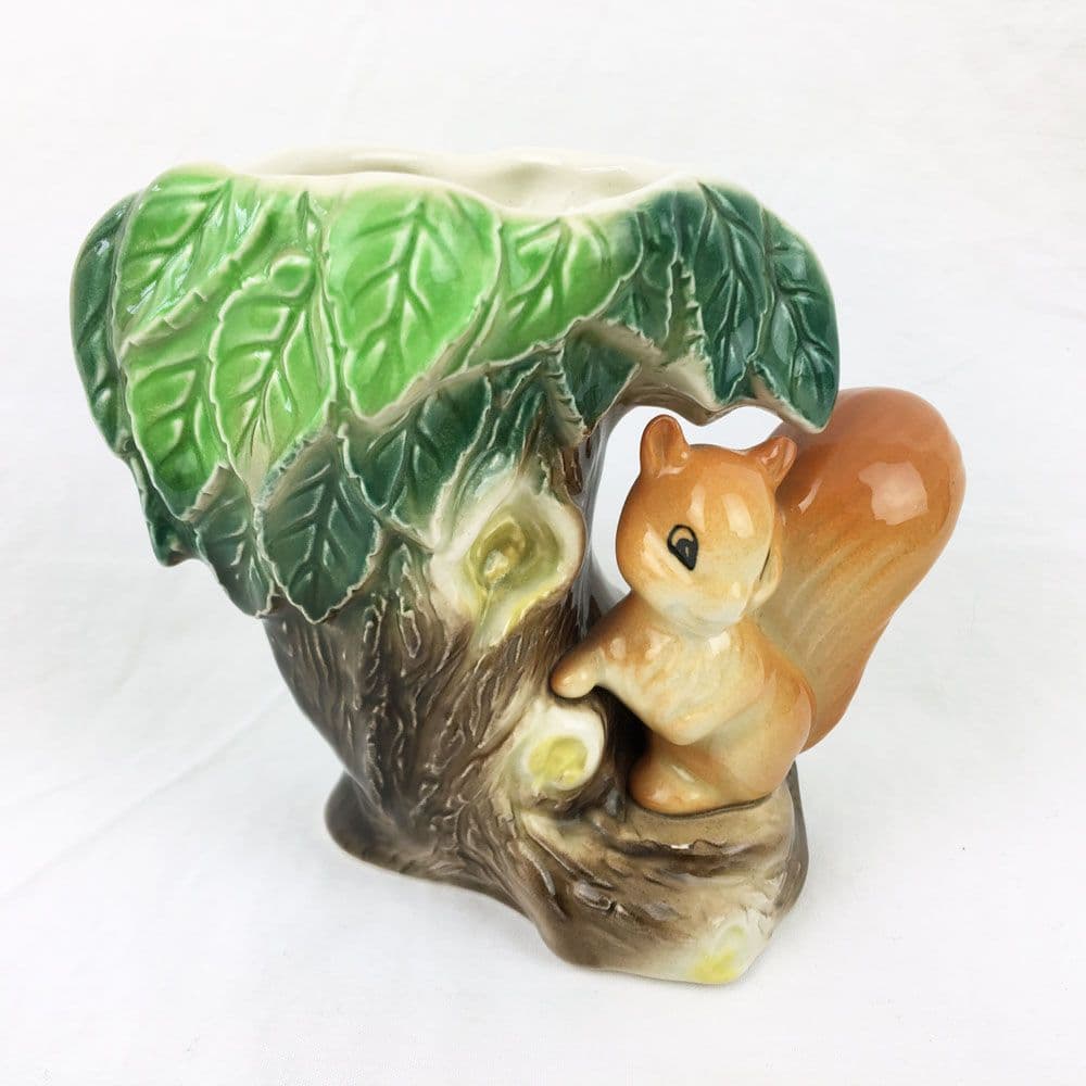 Hornsea Pottery Fauna, Squirrel on a Log