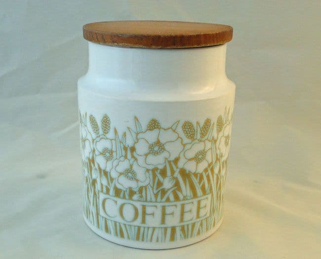 Hornsea Pottery Fleur (Green) Storage Jars Medium ''Coffee