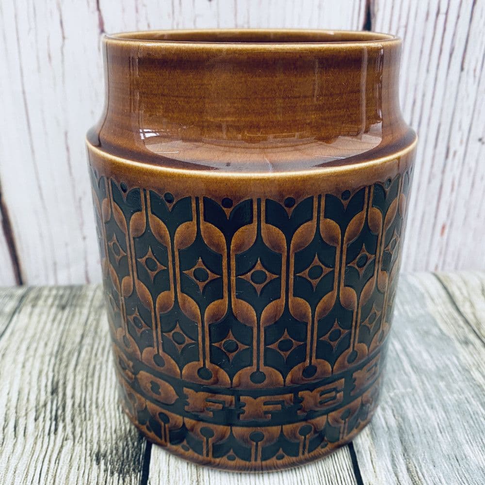 Hornsea Pottery Heirloom Autumn Brown Coffee Storage Jar, Medium  (No Lid)