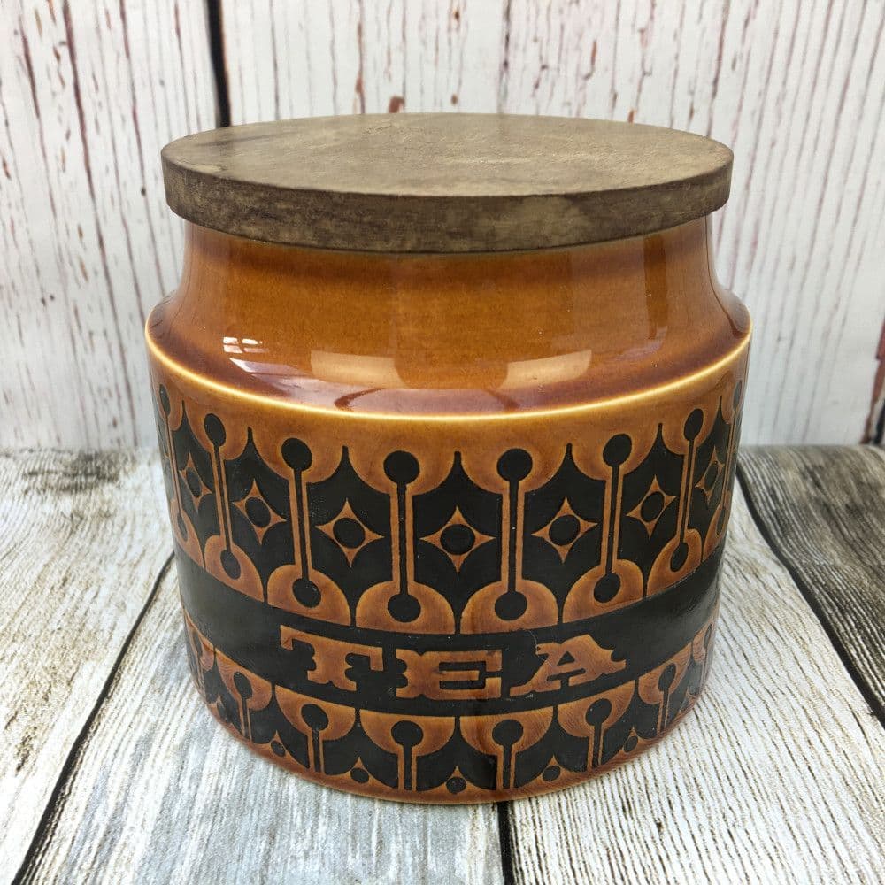 Hornsea Pottery Heirloom Autumn Brown Tea Storage Jar, Small